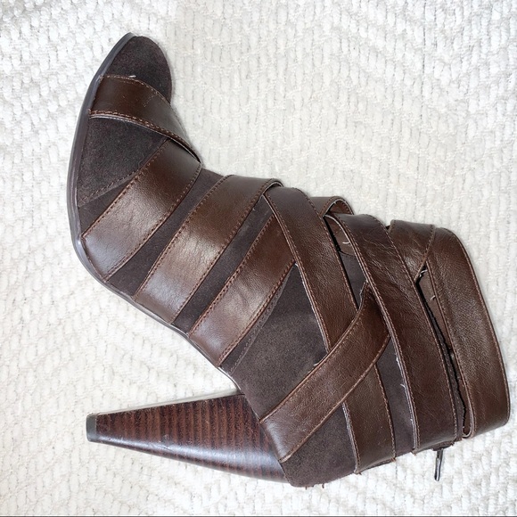 Naughty Monkey Exhibitionist Ankle Boot Brown 8 - Picture 16 of 16